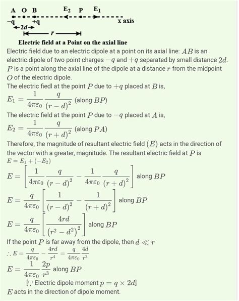 To An Electric Urpure 70 Derive The Expression Electric Intensity A