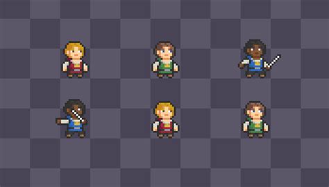 D Pixel Art Squire Sprites By Elthen S Pixel Art Shop