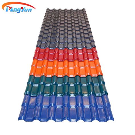 Heat Insulation UPVC Roof Tile Water Proof Spanish ASA PVC Plastic Roof