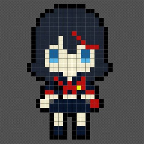 Ryuko Kill La Kill Anime Pixel Art Patterns Pixel Art Pattern Art