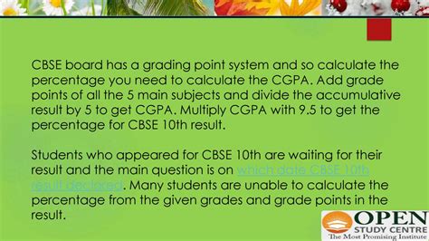 How To Calculate Percentage In CBSE 10th Result By Openstudy1 Issuu