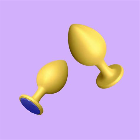 3d Realistic Butt Plug Isolated On Light Background Sex Toys For Ass Vector Illustration