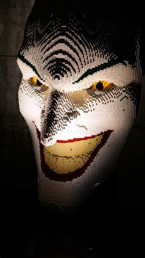 Detail Of The JOKER Entirely Made With Lego Bricks By Nathan Sawaya