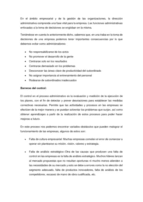 SOLUTION Barreras De La Gestion Administrativa Studypool