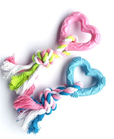 Puppy Teething Toys Dog Rope Rubber Chew Toy