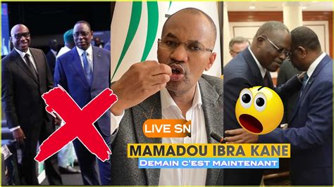 URGENT Mamadou Ibra Kane réagit sur le rencontre de Macky Sall avec