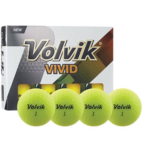 Volvik Vivid Golf Balls 1 Dozen Matte Yellow At