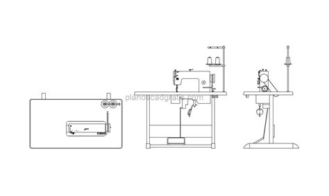 M Quina De Coser Industrial Planos Cad