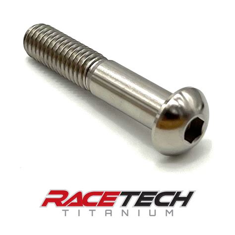 Titanium X Button Head Cap Screw Bhcs Racetech Titanium