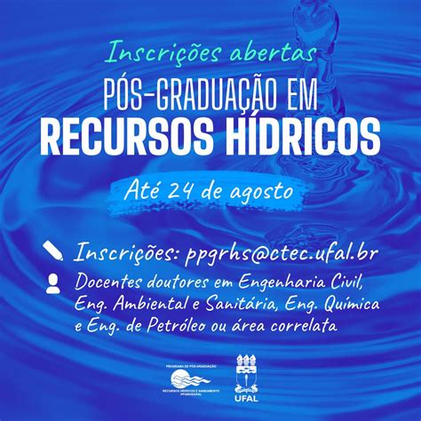 P S Gradua O Em Recursos H Dricos Est Edital Para Credenciamento