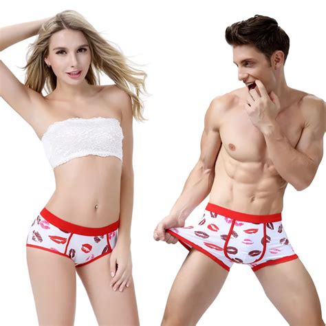 High Quality Couple Underwear Briefs Cotton Paties Women Boxer Short