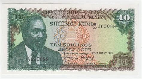 Shillings Banknote Kenia Shillings Banknote Kassenfrisch Ma Shops