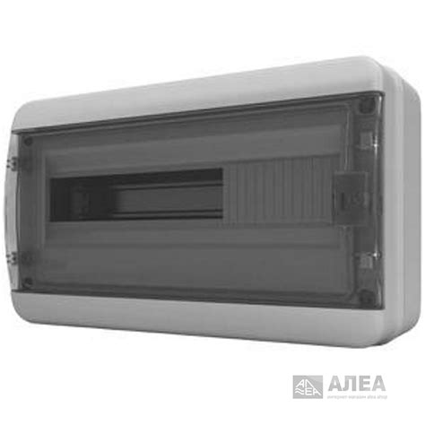 Бокс навесной 18 мод. ip65, прозрачная черная дверца tekfor - купить в ...