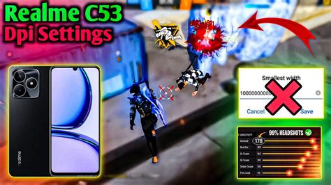 Realme C53 Free Fire DPI Settings Sensitivity Headshot Settings