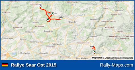 Streckenverlauf Rallye Saar Ost Rallyekarte De