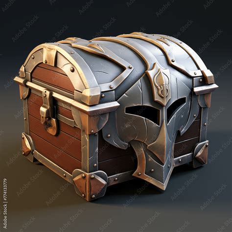 Knight Treasure Chest Isolated Illustration Of A Treasure Chest Made