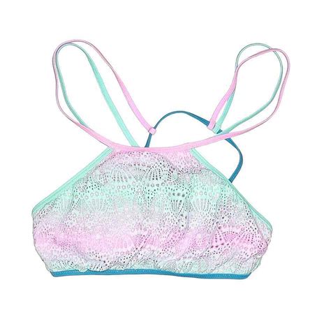 Victoria S Secret Pastel Rainbow Lace Bikini Top Size Gem