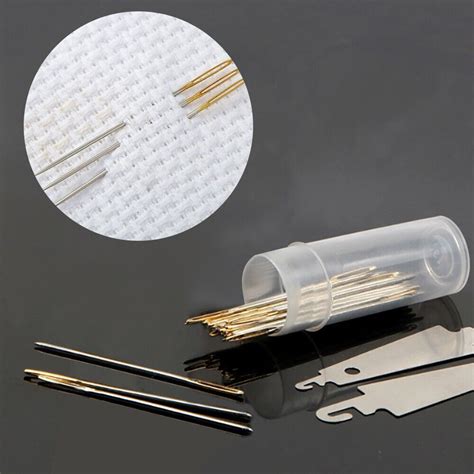 30pcs Embroidery Needles 2pcs Threader Cross Stitch Tool Set 3 Size