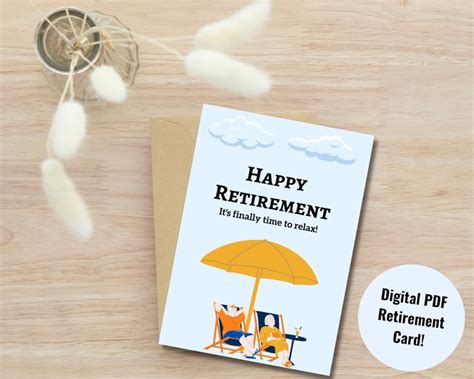 PRINTABLE Happy Retirement Card Happy Retirement Greeting Card Digital ...