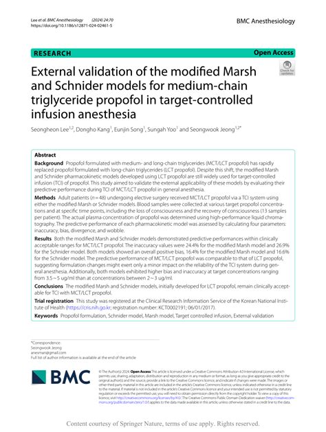 Pdf External Validation Of The Modified Marsh And Schnider Models For