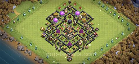 Farming Base Th8 With Link Anti Everything Hybrid Clash Of Clans