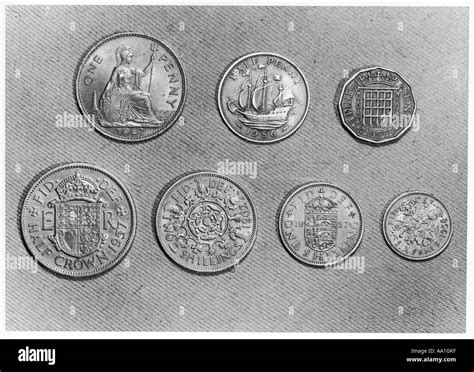 Old English Coins Stock Photo - Alamy