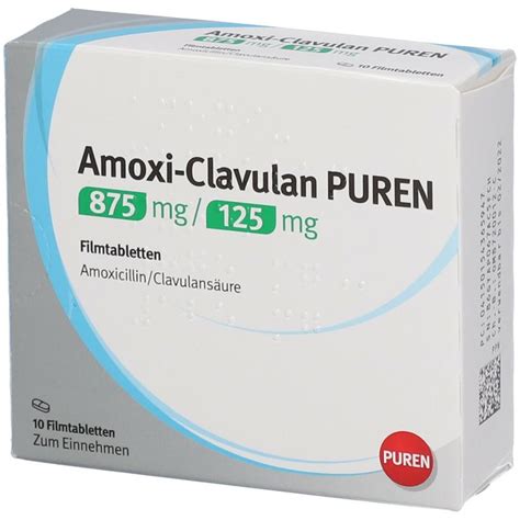 Amoxi Clavulan PUREN 875 Mg 125 Mg 10 St Mit Dem E Rezept Kaufen Shop