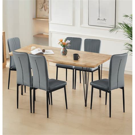 Hallowood Furniture Cullompton 6 Person Dining Set Wayfair Co Uk