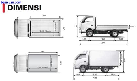 ISUZU TRAGA DIMENSI ISUZU JAKARTA CIKARANG BEKASI TANGERANG