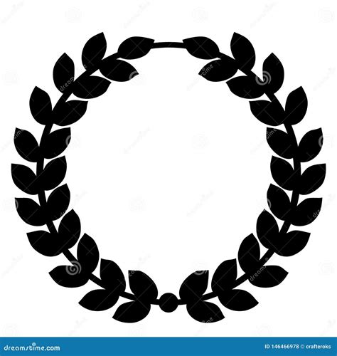 Laurel Wreath Vector Eps Hand Drawn Vector Eps Logo Icon