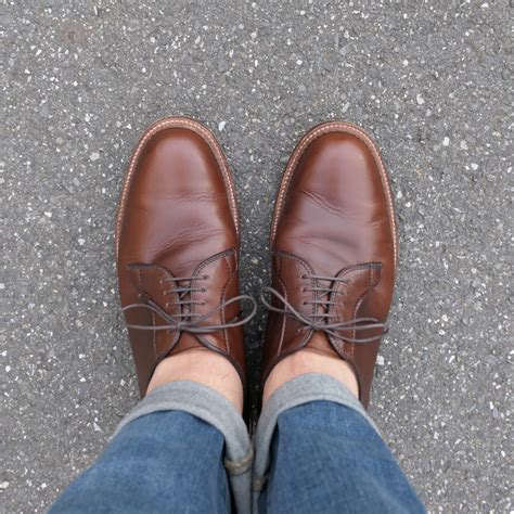 Alden Men S 95080 Plain Toe Blucher Brown Chromexcel The Shoe Mart Alden Shoes Women