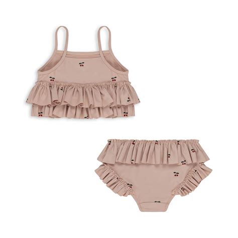MANUCA FRILL BIKINI GRS CHERRY BLUSH Roest Conceptstore