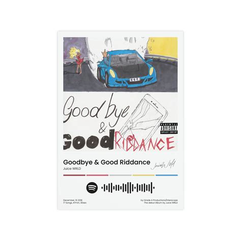 Juice Wrld Goodbye And Good Riddance Album Cover Art Print Perfect For Your Music Wall Etsy