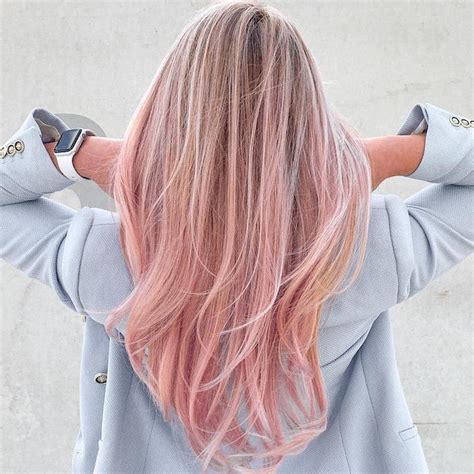 Subtle Pink Highlights In Blonde Hair