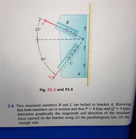 Solved Two Structural Members B And C Are Bolted To Chegg