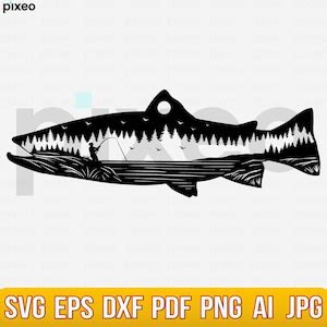 Trout Fishing Svg Trout Fish Svg Trout Svg Trout Fish Clipart Trout