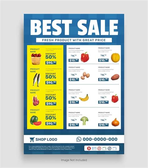 Premium Vector Supermarket Product Sale Catalog And Grocery Sale