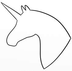 Unicorn Head pattern. Use the printable outline for crafts, creating