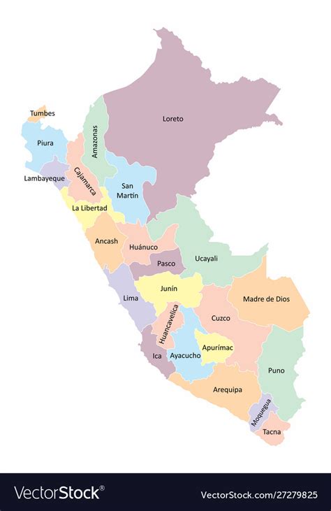 Peru Map With Regions - Amargo Marquita