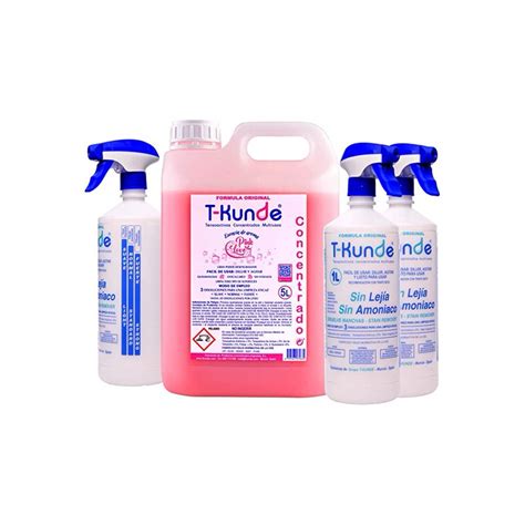 Detergente Concentrado T Kunde PINK 5 L 3 Pulverizadores