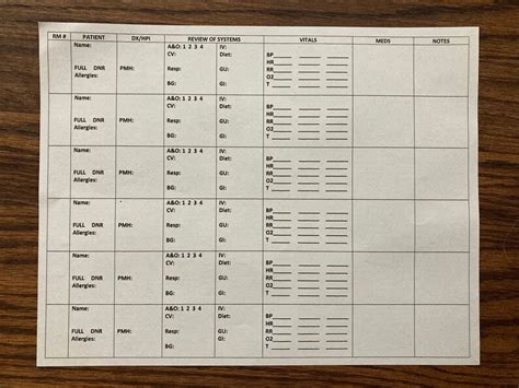 Multi Patient Report Sheet Etsy