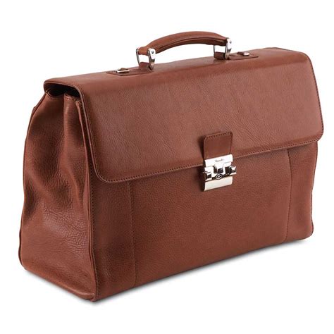 Pineider Country Soft Leather Men S Satchel Briefcase Large Triple Gusset