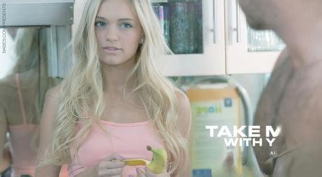 Sexy Blonde Female Alex Grey Seducing Sex In Kitchen In White Lace Panties CoedCherry