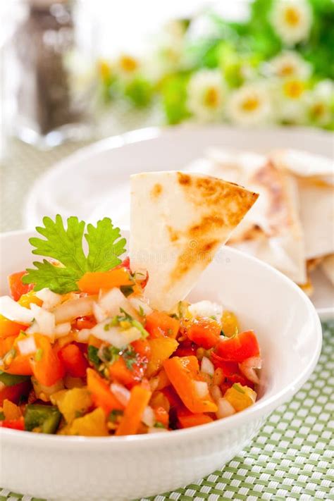 Salsa with tortilla chips stock image. Image of culture - 122013393