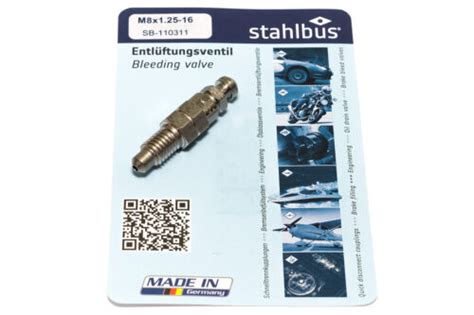 Entlüfterschraube Ventil M8x1 25 Bremssattel hinten für BMW Harley