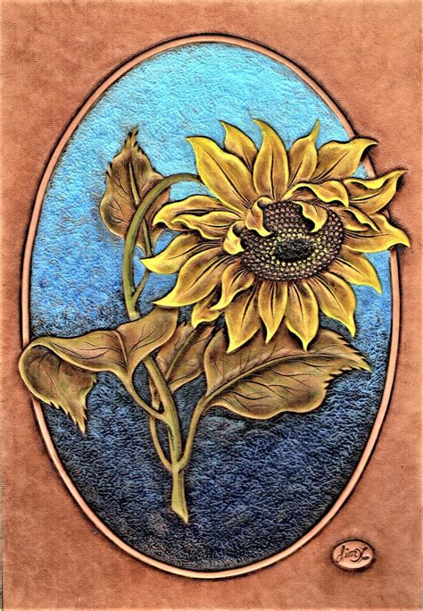 Sunflower Patterns For Leather Carving By Jim Linnell Etsy