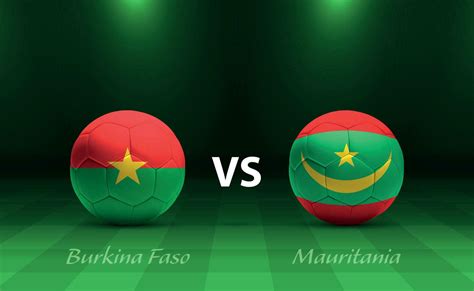 Burkina Faso Vs Mauritania Football Scoreboard Broadcast Template