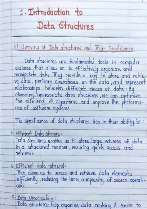 Complete Data Structure Algorithm Notes Using C Handwritten Notes