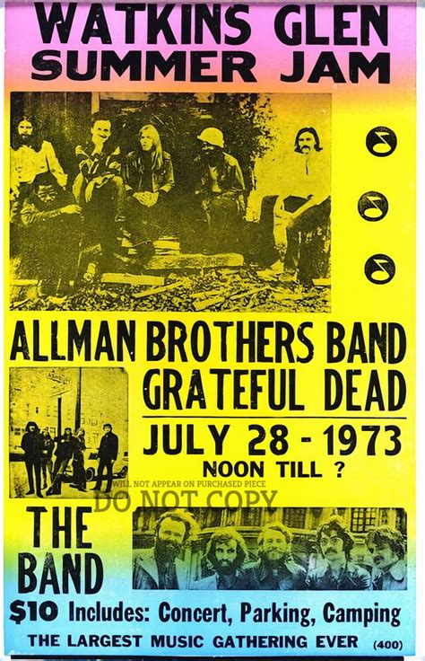 Watkins Glen Summer Jam 1973 Vintage Concert Poster 11 X 17 - Etsy