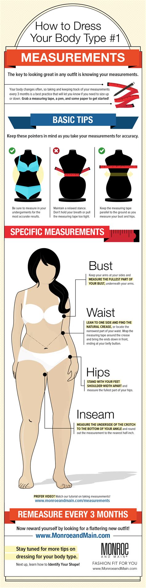 How to Take Measurements for A Dress: By Your Body Type [Infographic ...